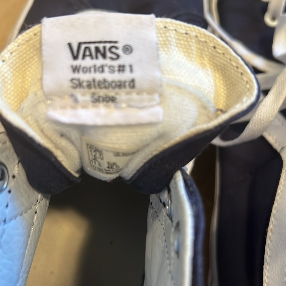VANS Men's Sk8-Hi Skateboarding Shoes Navy Men's Sz 12 Sneakers - Picture 12 of 14